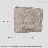 'DENISE' Light Pink Python Snake Real Leather Purse Wallet