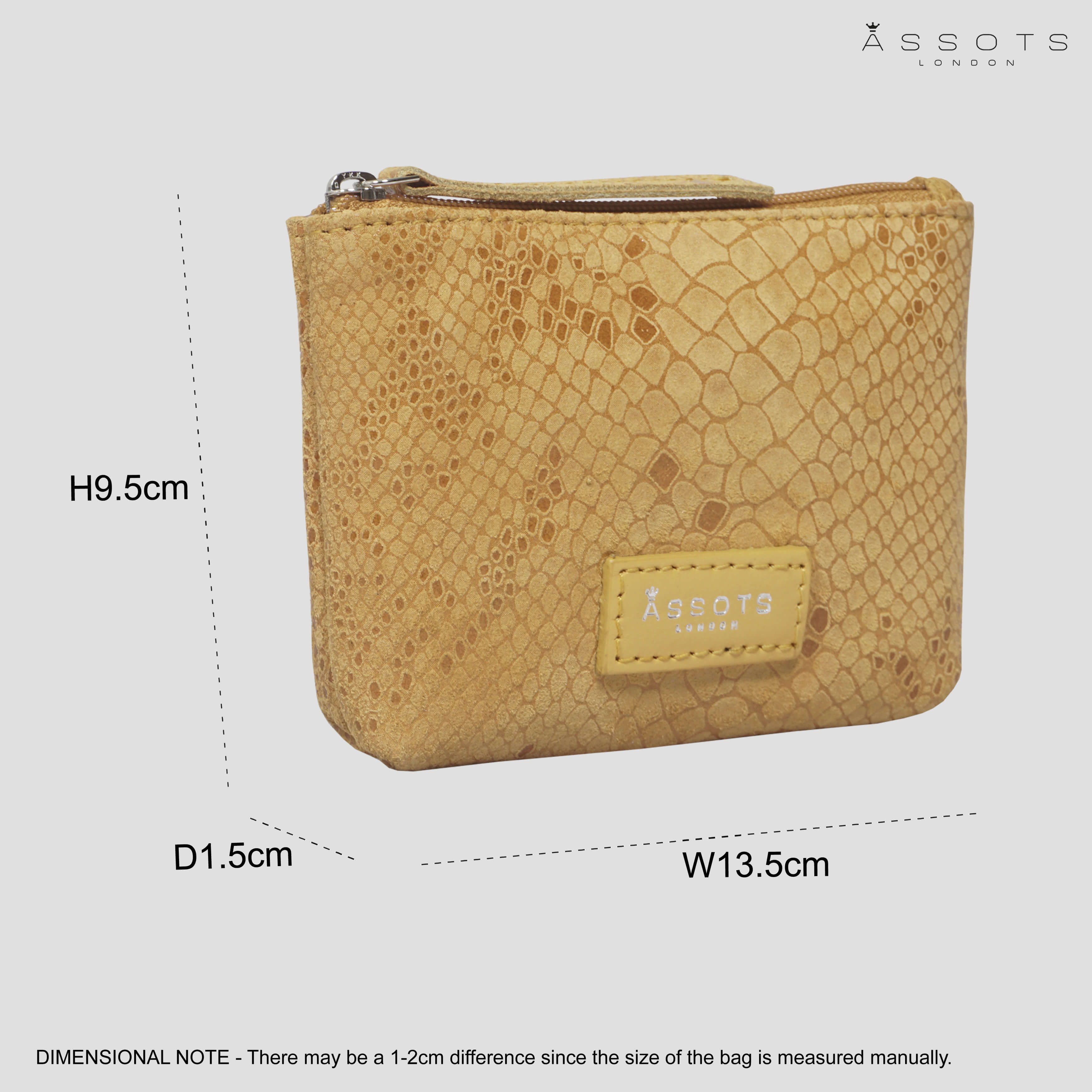 'DENISE' Mustard Python Snake Real Leather Purse Wallet