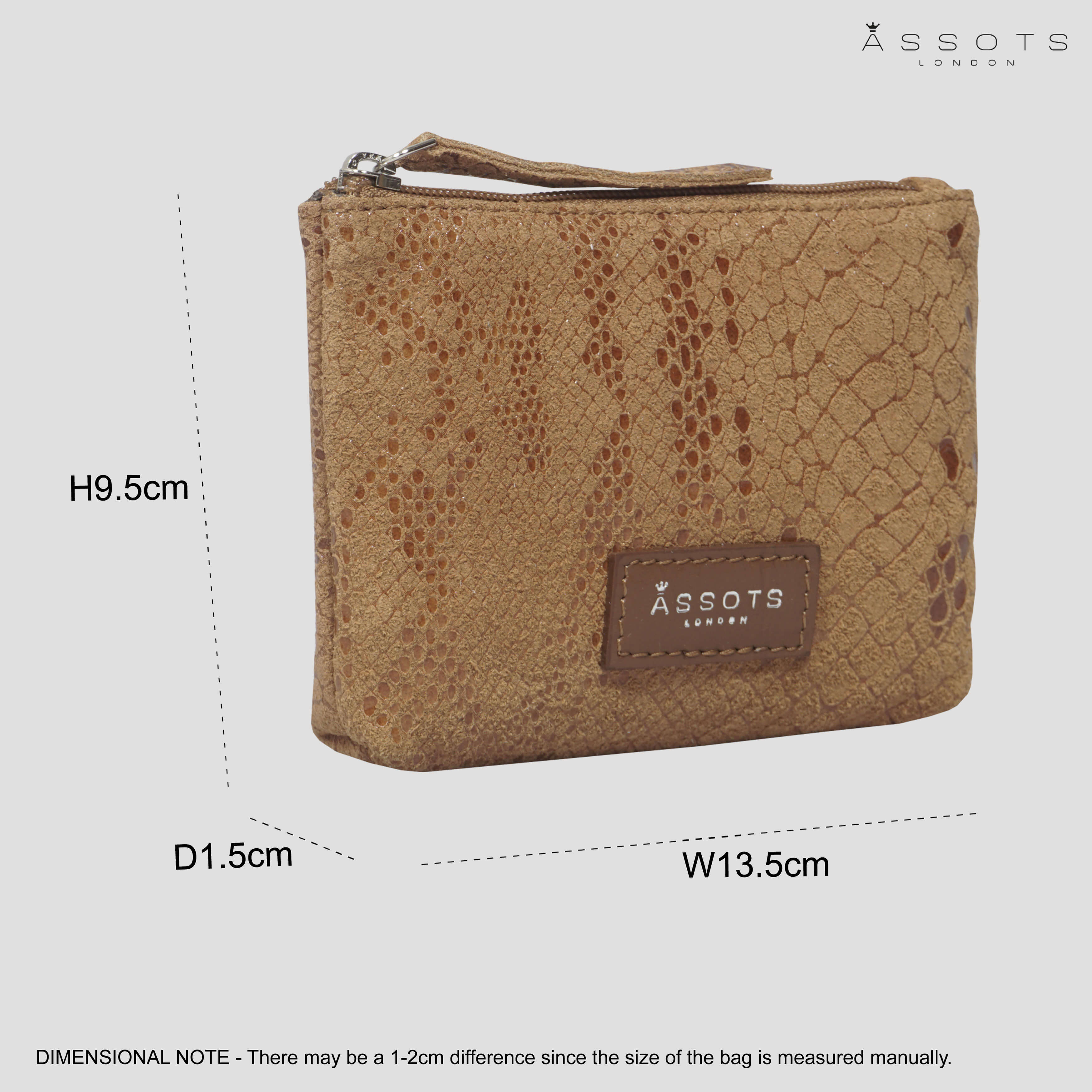 'DENISE' Tan Python Snake Real Leather Purse Wallet
