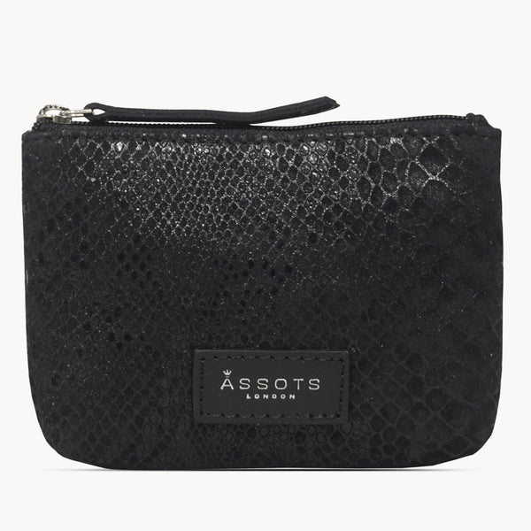 'DENISE' Black Python Snake Real Leather Purse Wallet