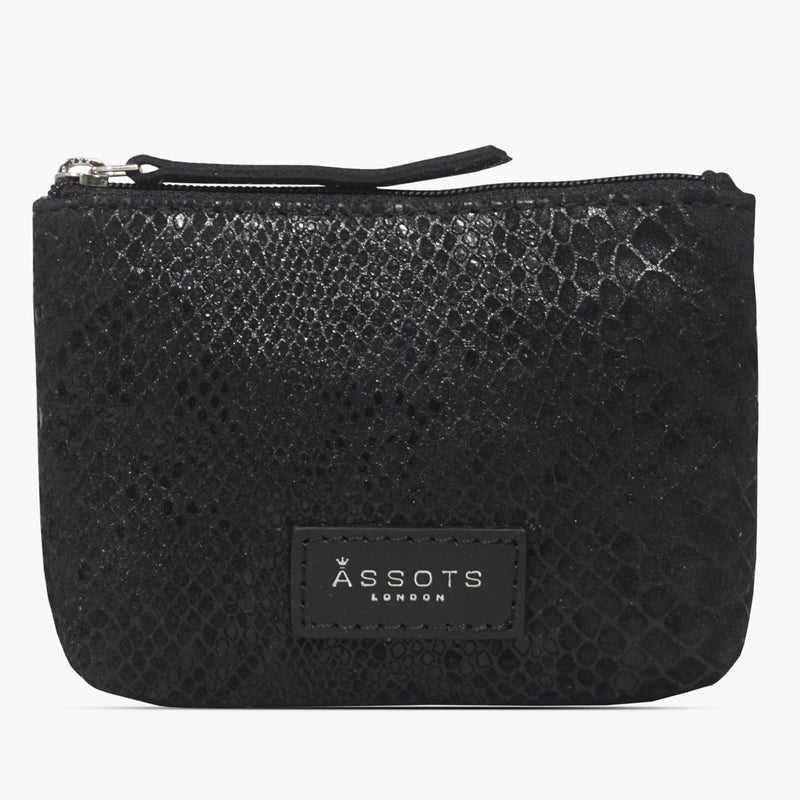 'DENISE' Black Python Snake Real Leather Purse Wallet