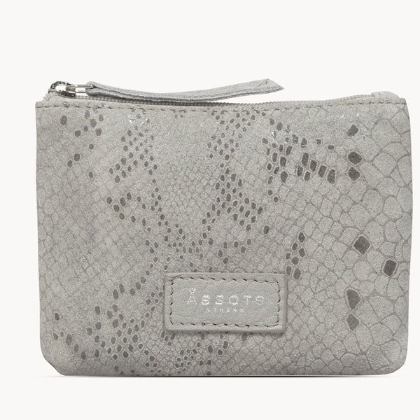 'DENISE' Grey Python Snake Real Leather Purse Wallet