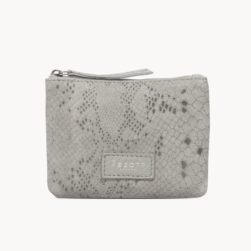 'DENISE' Grey Python Snake Real Leather Purse Wallet