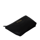 'Diana' Black Full Grain Leather Zip Top Coin Purse