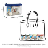 'DINAH' Transparent Zip Top Blue Iris Coin Purse