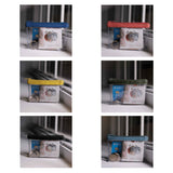 'DINAH' Transparent Zip Top Blue Iris Coin Purse