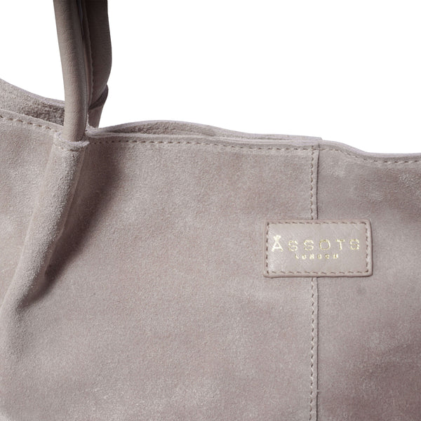 'DONNA' Pink and Metallic Rose Gold Real Leather Unlined Designer Shopper Bag