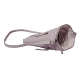 'EDITH' Ice Grey Pebble Grain Leather Crossbody bag