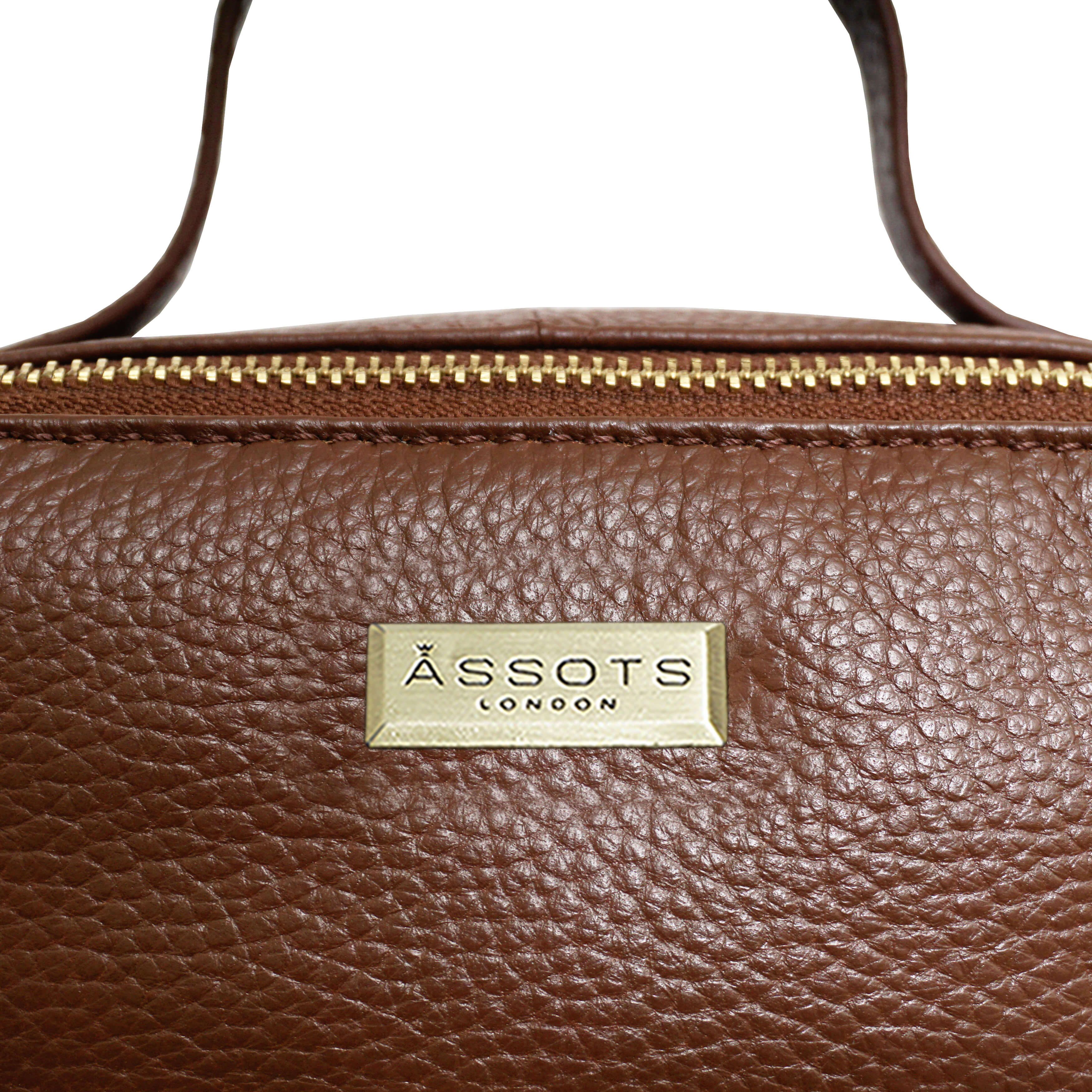 'ELLA' Tan Pebble Grain Mini Real Leather Backpack for Women