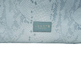 'Esme' Baby Blue Python Snake Real Leather Slouchy Hobo Bag