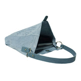 'Esme' Baby Blue Python Snake Real Leather Slouchy Hobo Bag