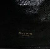 'Esme' Black Python Snake Real Leather Slouchy Hobo Bag