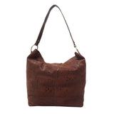 'Esme' Brown Python Snake Real Leather Slouchy Hobo Bag