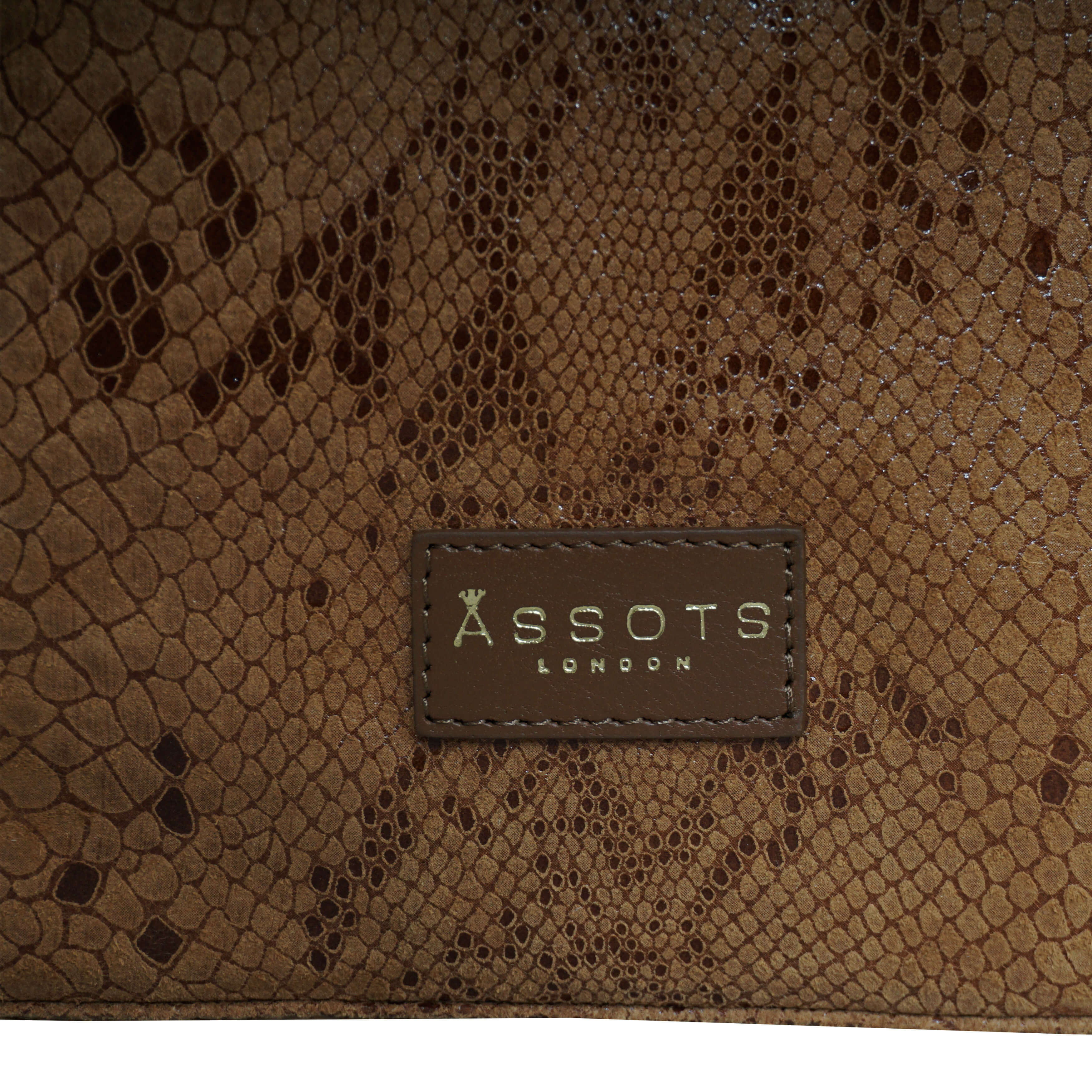 'Esme' Tan Python Snake Real Leather Slouchy Hobo Bag