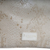 'Esme' Cream Python Snake Real Leather Slouchy Hobo Bag