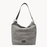 'Esme' Grey Python Snake Real Leather Slouchy Hobo Bag