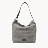 'Esme' Grey Python Snake Real Leather Slouchy Hobo Bag