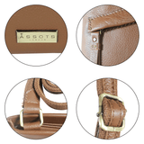 'FLORENCE' Tan Pebble Grain Leather Crossbody Sling Bag