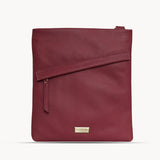 'FLORENCE' Carmine Pink Pebble Grain Leather Crossbody Bag