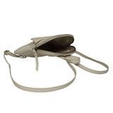 'GEORGE' Cream Mini Pebble Grain Leather Backpack