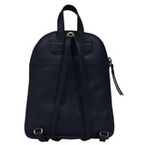 'GEORGE' Navy Mini Pebble Grain Leather Backpack