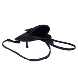 'GEORGE' Navy Mini Pebble Grain Leather Backpack