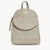 'GEORGE' Cream Mini Pebble Grain Leather Backpack