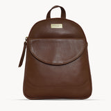 'GEORGE' Tan Mini Pebble Grain Leather Backpack