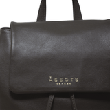 'GRACE' Mokka Brown Full Grain Leather Flap-over Backpack