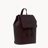 'GRACE' Burgundy Full Grain Leather Flap-over Backpack