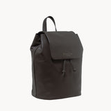 'GRACE' Mokka Brown Full Grain Leather Flap-over Backpack