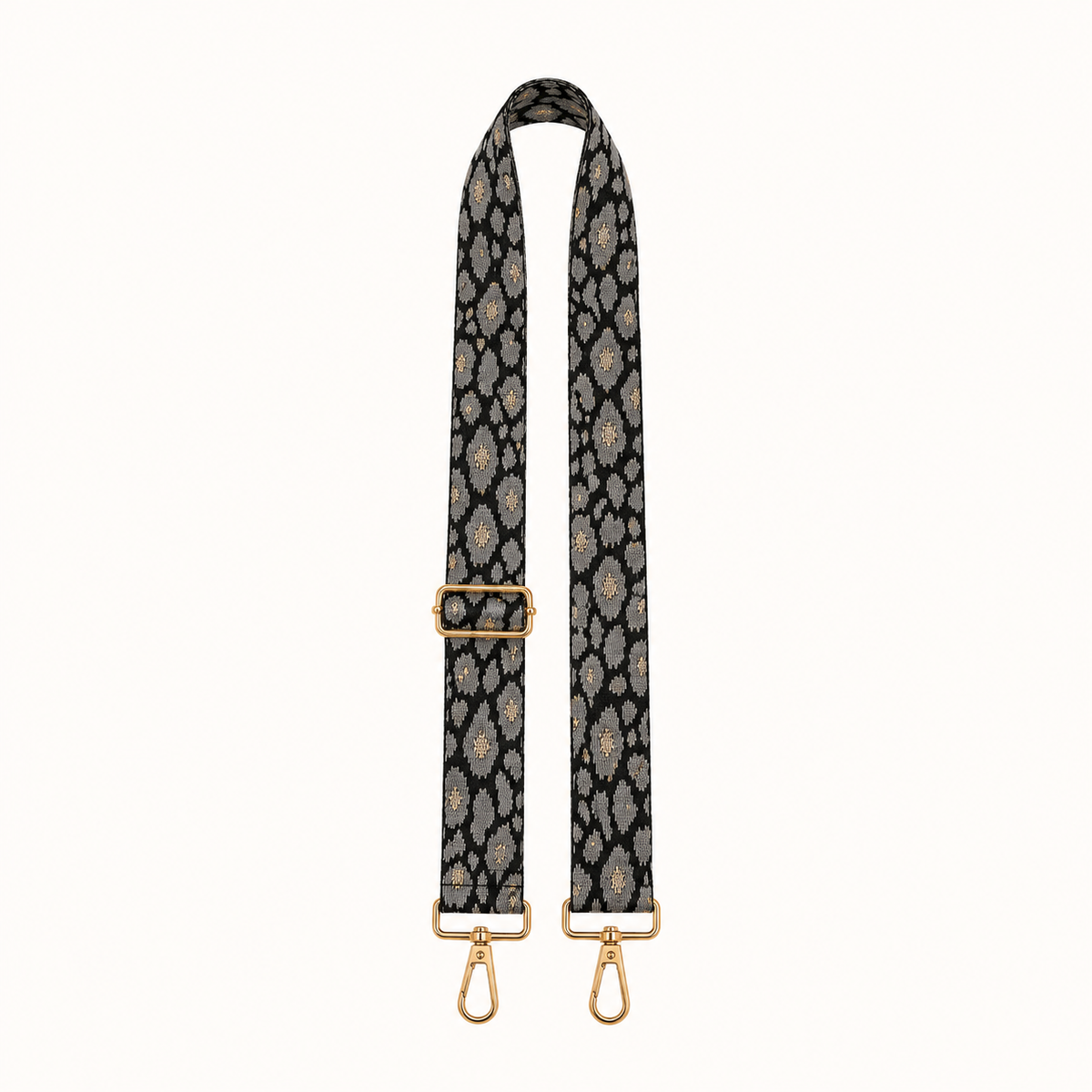 Grey Leopard Bag Strap