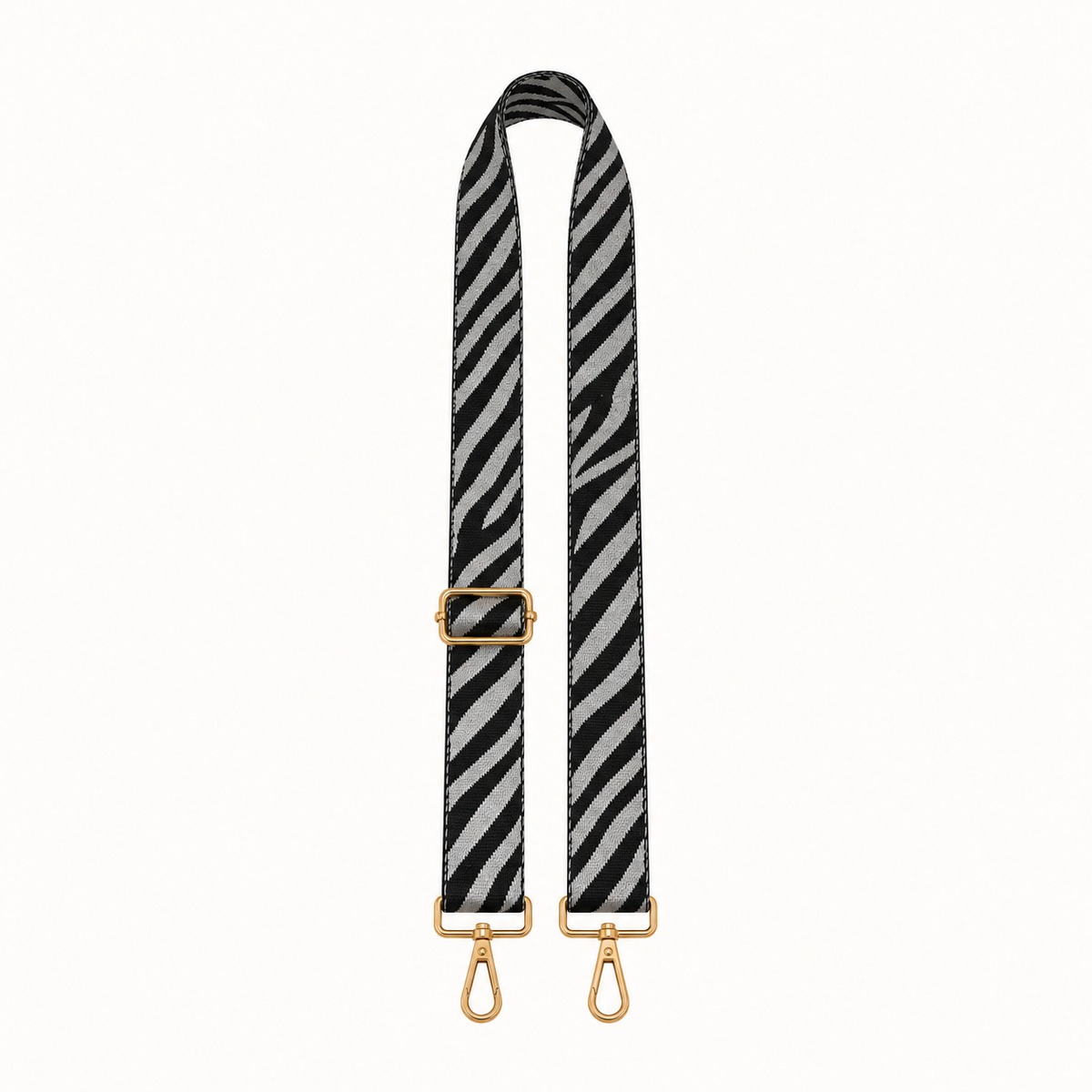 Grey Zebra Bag Strap