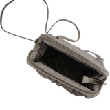 'Harper' Ice Grey Python Snake Print Real Leather Oversized Clutch Bag