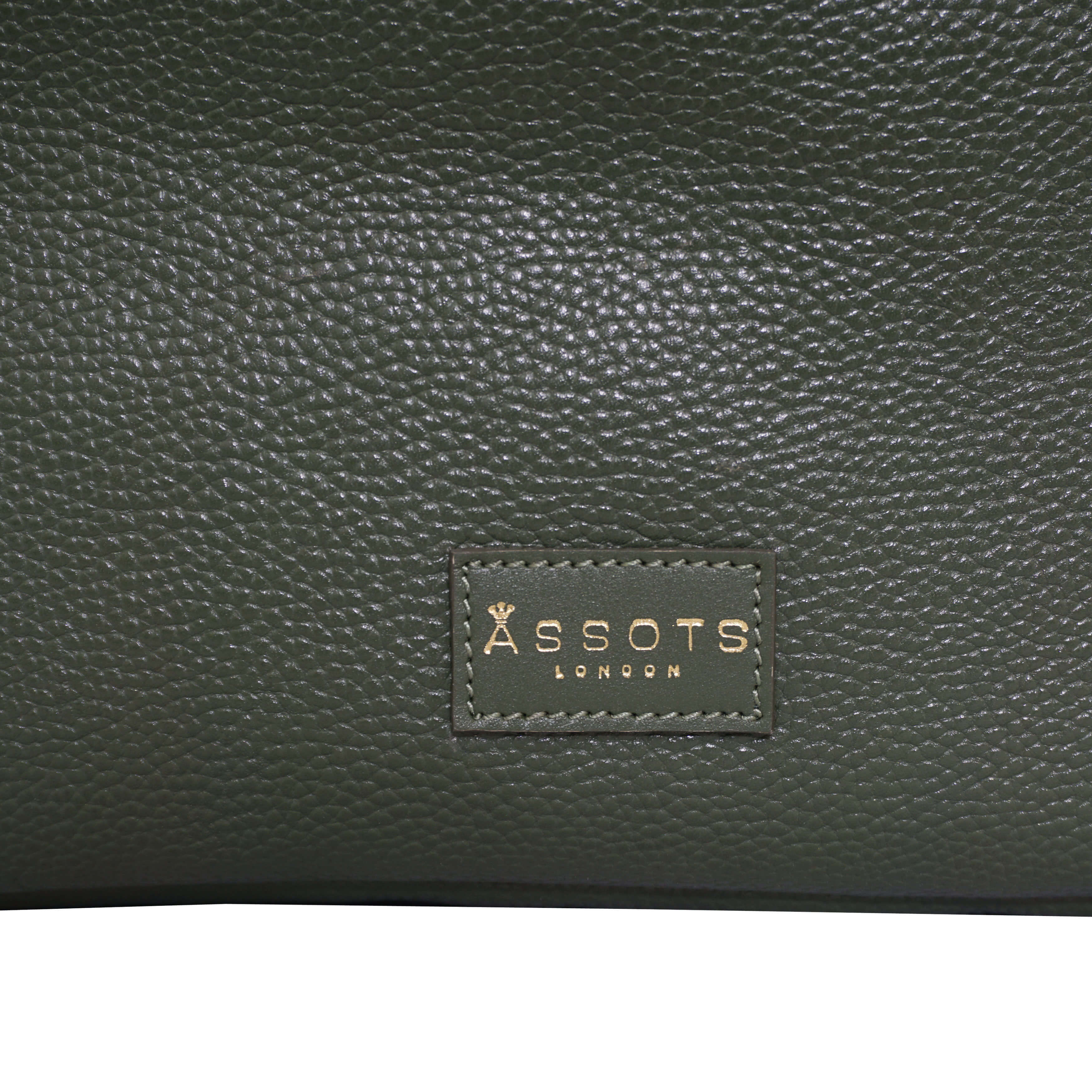 'Harriet' Olive Green Pebble Grain Real Leather Slouchy Hobo Bag