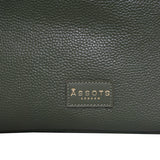 'Harriet' Olive Green Pebble Grain Real Leather Slouchy Hobo Bag