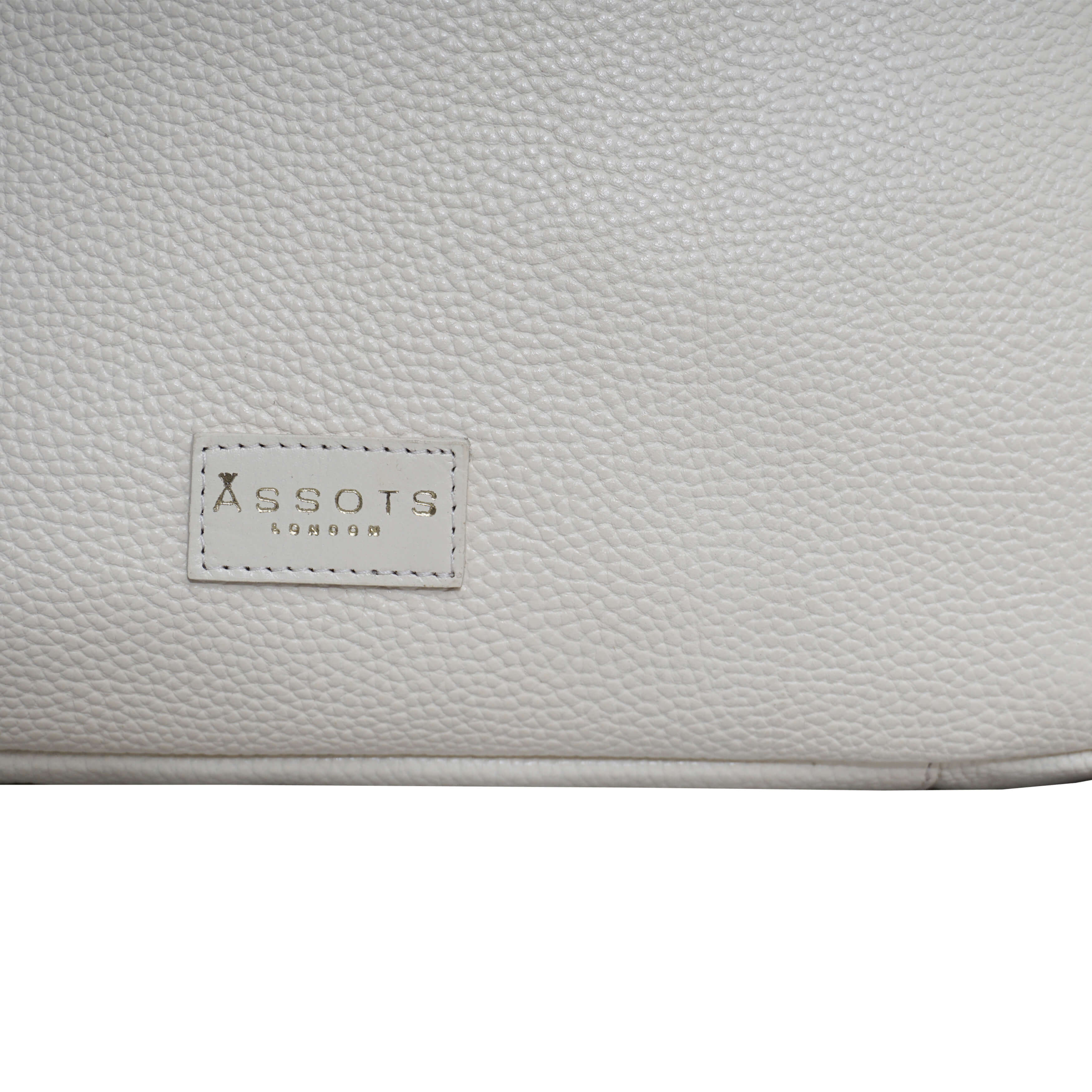 'Harriet' Cream Pebble Grain Real Leather Slouchy Hobo Bag