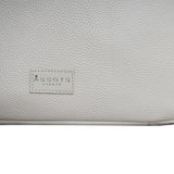 'Harriet' Cream Pebble Grain Real Leather Slouchy Hobo Bag