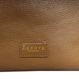 'Harriet' Tan Pebble Grain Real Leather Slouchy Hobo Bag