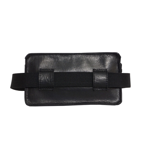 'Harry' Black Real Leather Bum Belt Unisex Bag