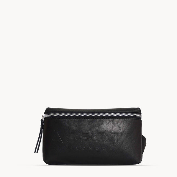 'Harry' Black Real Leather Bum Belt Unisex Bag