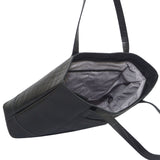 'HELENE' Black Croc Designer Leather Grab Bag