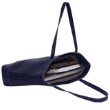 'HELENE' Navy Croc Designer Leather Grab Bag