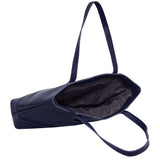 'HELENE' Navy Croc Designer Leather Grab Bag