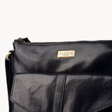 'HOXTON' Black Vintage Leather Crossbody Sling Bag