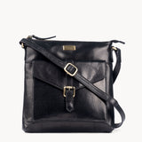 'HOXTON' Black Vintage Leather Crossbody Sling Bag