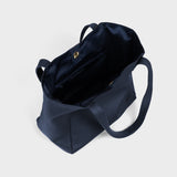 'URBAN TOTE' Navy Pebble Grain Real Leather Work Tote Bag