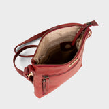 'RUE' Chilli Pepper Waxy VT Real Leather Crossbody Bag