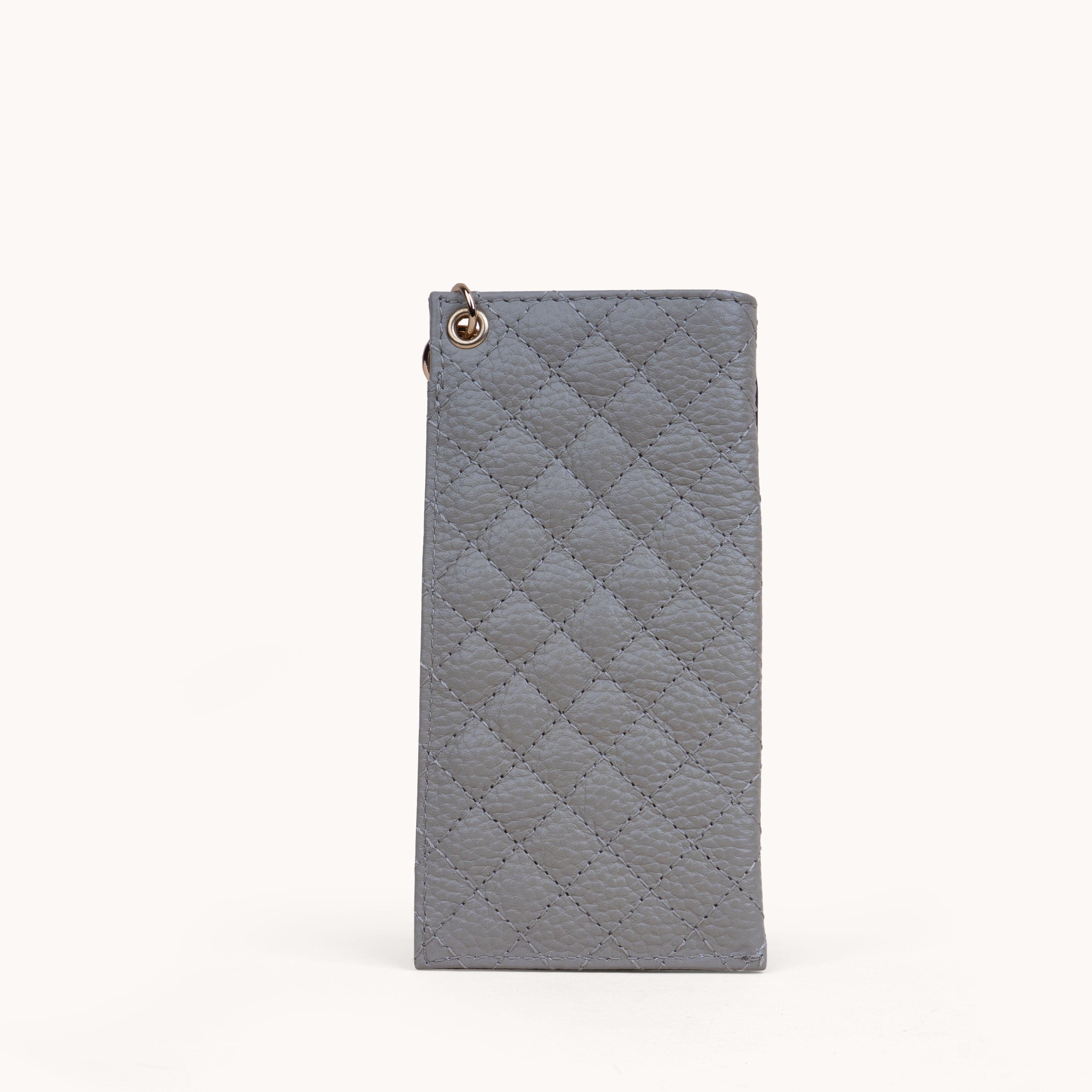 'IVY' Fog Grey Real Leather Sunglass Case