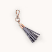 Fog Grey Genuine Leather Tassel